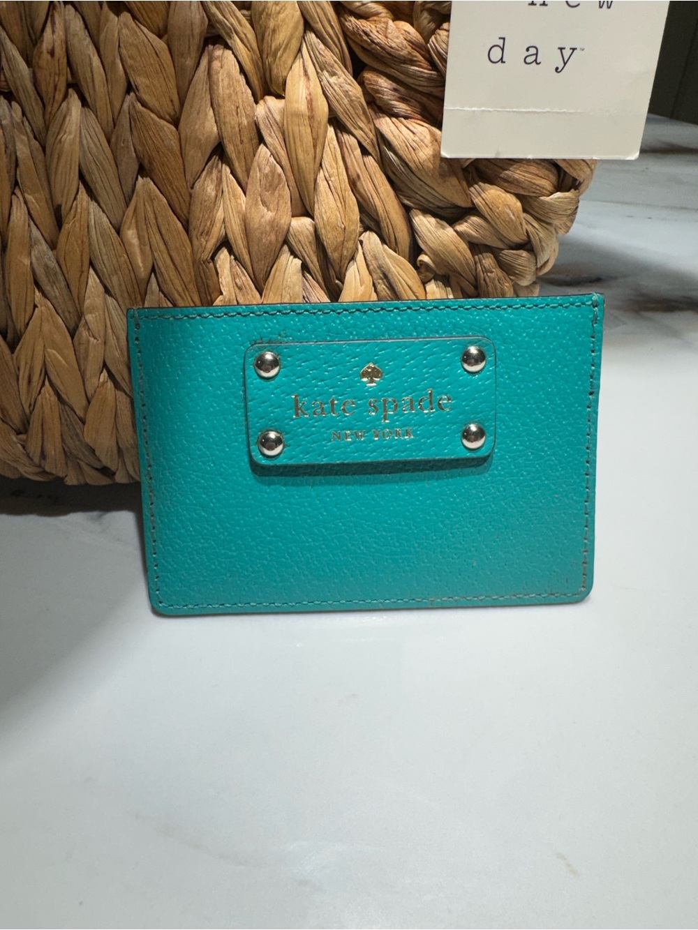 Kate Spade CC wallet and A new day Woven Straw Crossbody  NWT - Picture 2 of 10